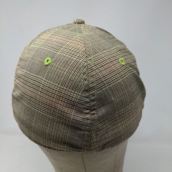 The Muppets Men's Fitted Hat Stretch Kermit the Frog Gray Plaid Poly Blend - Picture 6 of 10